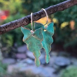 Verdigris leaves Earrings